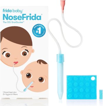 baby health products very helpful  Frida Baby NoseFrida SnotSucker for Baby, Nasal Aspirator for Baby, Nose Sucker Baby Nasal Aspirator for Baby, Congestion Relief with 24 Extra Hygiene Filters, FSA/HSA Eligible   in best baby specials