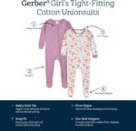 best dress for girl baby Gerber Baby Girls’ 4-Pack Footed