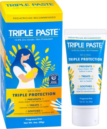 best price   Triple Paste Diaper Rash Cream for Baby - 3 oz Tube - Zinc Oxide Ointment Treats, Soothes and Prevents Diaper Rash - Pediatrician-Recommended Hypoallergenic Formula with Soothing Botanicals   in best baby specials  store