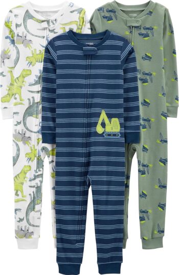 best boy baby dress kids Clothing Simple Joys by Carter's Kids' 3-Pack Snug Fit Footless Cotton Pajamas  - best price boy baby dress   in best baby specials