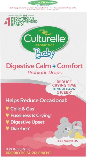 baby health products very helpful  Culturelle Baby Digestive Calm & Comfort Probiotic (Age 0-12 Mos) 8.5Ml, Helps Periodic Colic, Gas, Fussiness, Crying & Digestive Upset In Infants & Newborns, Vegan Non-Gmo Gluten-Free, 1 Mos. Supply   in best baby specials