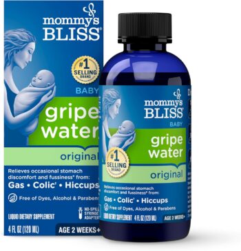 baby health products very helpful  Mommy's Bliss Gripe Water Original, Infant Gas & Colic Relief, Gentle & Safe, 2 Weeks+, 4 Fl Oz (Pack of 1)   in best baby specials