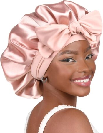 best Beauty & Personal Care products   YANIBEST Silk Bonnet for Sleeping Women Satin Bonnet Double Layer Satin Lined Hair Bonnet with Tie Band Curly Hair  - best  Beauty care  in best baby specials