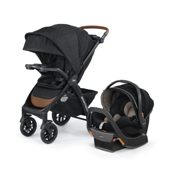 best Strollers  for baby Chicco Bravo Primo Trio Travel System, Quick-Fold Stroller with Chicco KeyFit 35 Zip Extended-Use Infant Car Seat and Stroller Combo | Springhill/Black  - best price baby Strollers  in best baby specials