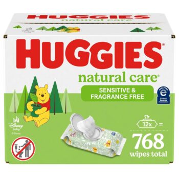 best Strollers  for baby Huggies Natural Care Sensitive Baby Wipes, Unscented, Hypoallergenic, 99% Purified Water, 12 Flip-Top Packs (768 Wipes Total), Packaging May Vary  - best price baby Strollers  in best baby specials