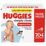 best Strollers  for baby Huggies Simply Clean Unscented Baby Diaper Wipes, 11 Flip-Top Packs (704 Wipes Total), Packaging May Vary  - best price baby Strollers  in best baby specials