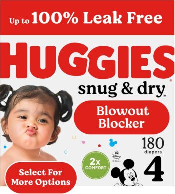 best Strollers  for baby Huggies Size 4 Diapers, Snug & Dry Baby Diapers, Size 4 (22-37 lbs), 180 Count (6 Packs of 30), Packaging May Vary  - best price baby Strollers  in best baby specials