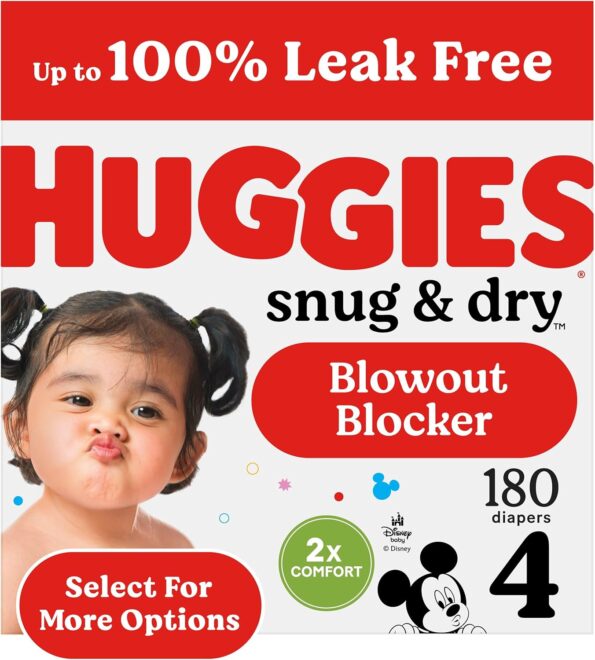 best Strollers  for baby Huggies Size 4 Diapers, Snug & Dry Baby Diapers, Size 4 (22-37 lbs), 180 Count (6 Packs of 30), Packaging May Vary  - best price baby Strollers  in best baby specials
