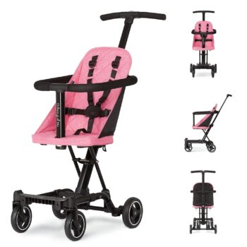 best Strollers  for baby Lightweight and Compact Coast Rider Stroller with One Hand Easy Fold, Adjustable Handles and Soft Ride Wheels, Pink, 365-PINK  - best price baby Strollers  in best baby specials