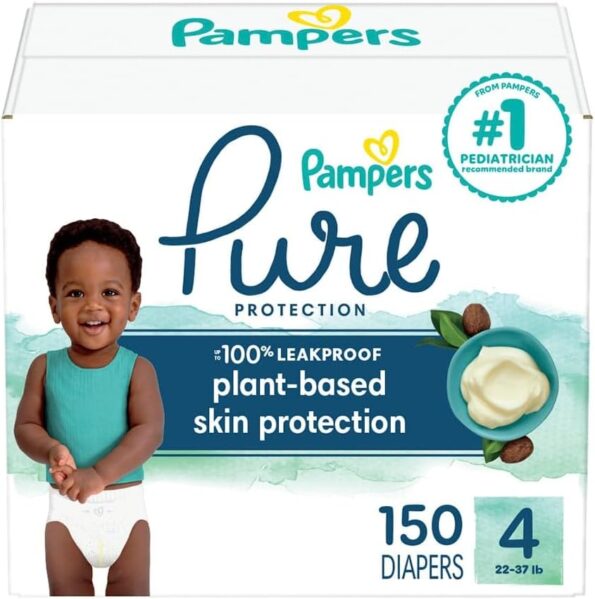 best Strollers  for baby Pampers Baby Diapers - Pure Protection - Size 4, 150 Count, for up to 100% Leakproof, Premium Plant-based Skin Protection  - best price baby Strollers  in best baby specials