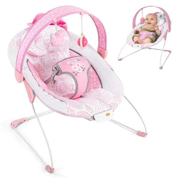 best  baby Bouncers for baby Baby Bouncer, Portable Infant Bouncer, Adjustable and Foldable Baby Rocker with Vibrations,Baby Bouncer Seat for Baby 0-6 Months 6-20 lbs Indoor & Outdoor Use  - best price baby  Bouncers in best baby specials