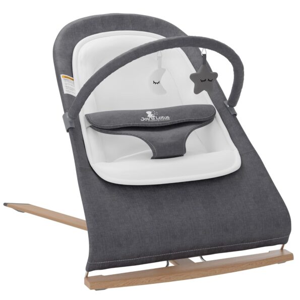 best  baby Bouncers for baby Baby Bouncer with Elegant Wood Accents, Bouncer Seat for Infants, Portable Infant Bouncer with Inner Mattress & Travel Bag  - best price baby  Bouncers in best baby specials