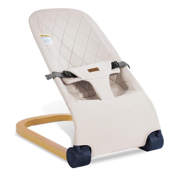 best  baby Bouncers for baby Baby Bouncer,Portable Baby bouncer seat for babies,Newborn Bouncer Seat with 3 Height Adjustments.Ergonomic Design Infants Bouncy seat with cotton Fabric Wood Grain,Natural Vibrations (Beige)  - best price baby  Bouncers in best baby specials