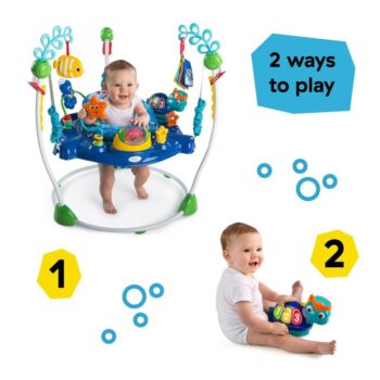 best baby Bouncers for baby Baby Einstein Neptunes Ocean Discovery Activity Jumper Ages 6 months Max weight 25 lbs. Unisex best price baby Bouncers in best baby specials