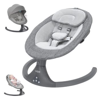 best  baby Bouncers for baby Baby Swing for Infants to Toddler,Electric Baby Swing and Bouncer,Bluetooth Infant Swing for Newborn with Remote Control,10 Music,5 Speed,2 Seat Position,Baby Rocker for Baby 0-9 Month (Gray)  - best price baby  Bouncers in best baby specials