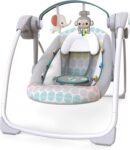 best  baby Bouncers for baby Bright Starts Portable Automatic 6-Speed Baby Swing with Adaptable Speed, Taggies, Music, Removable-Toy-Bar, 0-9 Months 6-20 lbs (Whimsical Wild)  - best price baby  Bouncers in best baby specials