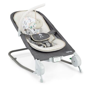 best  baby Bouncers for baby Ingenuity Gas Relief and Anti-Colic Baby Bouncer Seat and Rocker, Gentle Belly Message to Relax and Soothe Bellies, Instant Tummy Soother, 20 Songs and Melodies – Parker  - best price baby  Bouncers in best baby specials