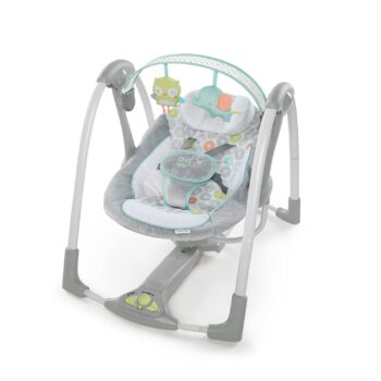 best  baby Bouncers for baby Ingenuity Swing 'n Go 5-Speed Baby Swing - Foldable, Portable, 2 Plush Toys & Sounds, 0-9 Months 6-20 lbs (Hugs & Hoots)  - best price baby  Bouncers in best baby specials