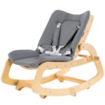 best  baby Bouncers for baby MallBest 3-in-1 Baby Bouncer Adjustable Wooden Rocker Chair Recliner with Removable Cushion and Seat Belt for Infant to Toddler (Grey)  - best price baby  Bouncers in best baby specials