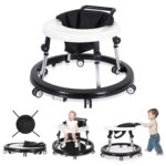 best  baby walkers for baby Baby Walker Foldable with 9 Adjustable Heights, Baby Walkers and Activity Center for Boys Girls Babies 7-18 Months, Baby Walker with Wheels Portable  - best price baby  walker in best baby specials