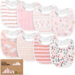 best boy baby dress kids Clothing 8-Pack Organic Baby Bibs for Boys, Girls - Soft Cotton Drooling and Teething Bibs for Baby Girl & Boy, Extra Absorbent, Easy to Clean & Put On for Toddler, Newborn, Infant 0-24 Months (Sweet Charm)  - best price boy baby dress   in best baby specials