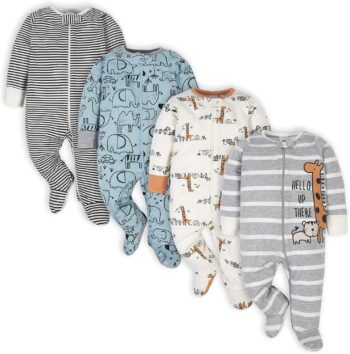 best boy baby dress kids Clothing Gerber Baby Boys 4 Pack Sleep 'N Play Footie  - best price boy baby dress   in best baby specials