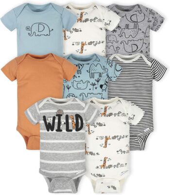 best boy baby dress kids Clothing Gerber Baby Boys' 8-Pack Short Sleeve Onesies Bodysuits  - best price boy baby dress   in best baby specials