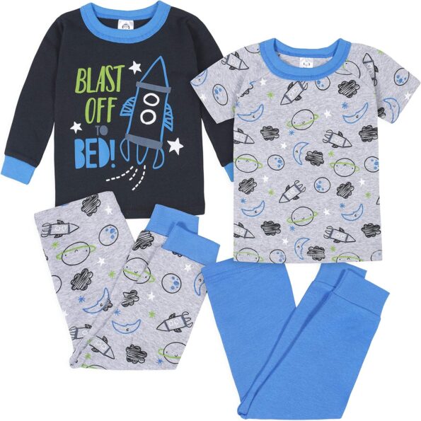 best boy baby dress kids Clothing Gerber Baby Boys' Toddler Snug Fit 4-Piece Pajama Set  - best price boy baby dress   in best baby specials