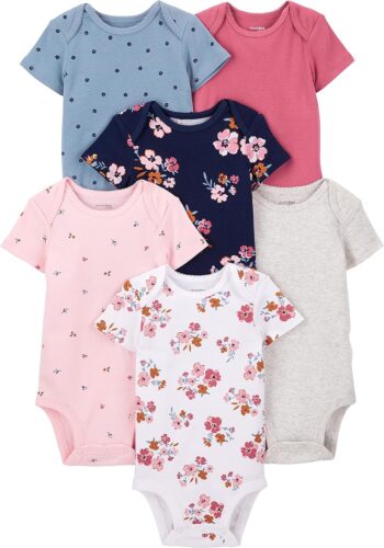 best  dress  for girl baby Simple Joys by Carter's baby-girls 6-pack Short-sleeve Bodysuit  - best price kids girl dress in best baby specials