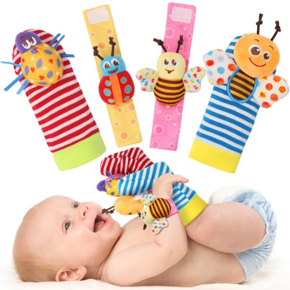 best gift for baby  Bloobloomax Baby Rattles Toys for 0-12 Month, Infant Girl Boy Toys for Babies 3-6 Months, Newborn Hand & Foot Toys for 0 to 9 Months, Baby Shower Gifts Set with Wrist Rattle Socks  -  baby gift  in best baby specials