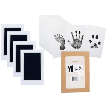 best gift for baby  Pearhead 4-Pack Clean-Touch Ink Pad Kit, Mess-Free Inkless Handprint and Footprint Pad with Impression Cards, Suitable for Babies and Pets, Holiday Gift for Newborns and Small Animals  -  baby gift  in best baby specials