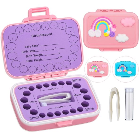 best gift for baby  Tooth Holders for Kids Keepsake, Baby Teeth Keepsake Box, Tooth Saver, Tooth Container for Lost Teeth, Teeth Storage Holder for Tooth Fairy (Pink)  -  baby gift  in best baby specials