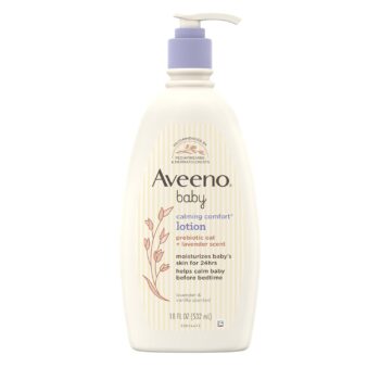 best price   Aveeno Baby Calming Comfort Moisturizing Body Lotion with Relaxing Lavender & Vanilla Scents, Non-Greasy Baby Lotion, Nourishing Prebiotic Oatmeal, Paraben- & Phthalate-Free, 18 fl. oz   in best baby specials  store