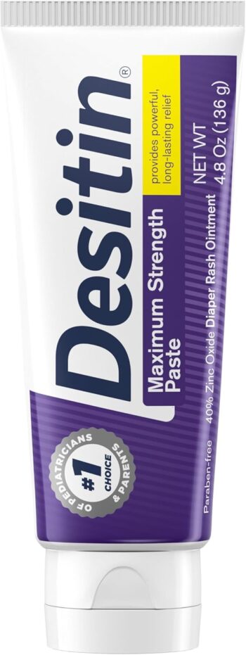 best price   Desitin Maximum Strength Baby Diaper Rash Cream, 40% Zinc Oxide for Treatment, Relief & Prevention, Hypoallergenic, Phthalate- & Paraben-Free Paste, Protects Skin for 12 Hours, 4.8 oz   in best baby specials  store