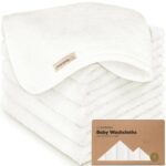 best price baby Bathing   6-Pack Baby Washcloths - Soft Viscose from Bamboo Washcloth, Baby Wash Cloths for Newborn, Kids, Bath Baby Towels, Face Towel, Face Cloths for Washing Face (White)   in best baby specials