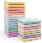 best price baby Bathing   HOMEXCEL Baby Washcloths 24 Pack-Microfiber Coral Fleece Baby Bath Face Towel 7 x 9 Inch Extra Absorbent and Soft Burp Cloth and Wash Cloths for Newborn-Infants and Toddlers-Gentle On Sensitive Skin   in best baby specials