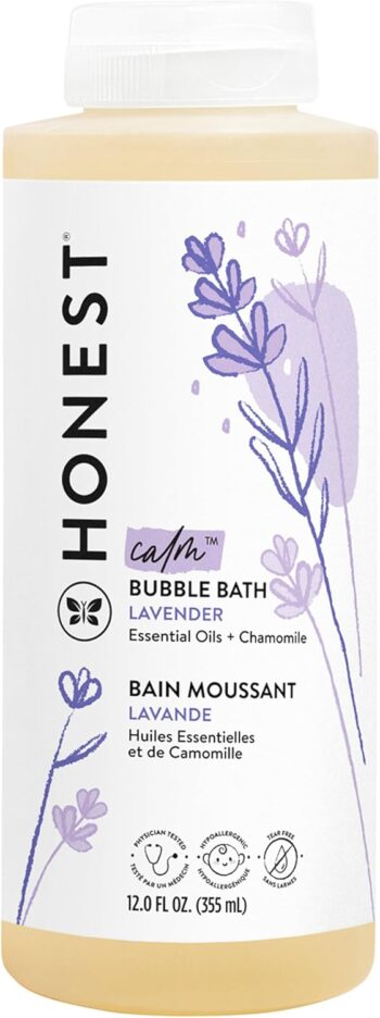 best price baby Bathing   The Honest Company Foaming Bubble Bath | Gentle for Baby | Naturally Derived, Tear-free, Hypoallergenic | Lavender Calm, 12 fl oz   in best baby specials