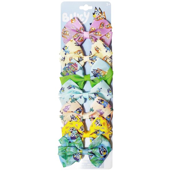 low price best quality    Bluey Kids Hair Bows - Hair Accessories Gift Set- 7 Pcs 4 Inch Bow Bundle- for Girls- Different print on each clip- Alligator Clip- Ages 3 +   in best baby specials
