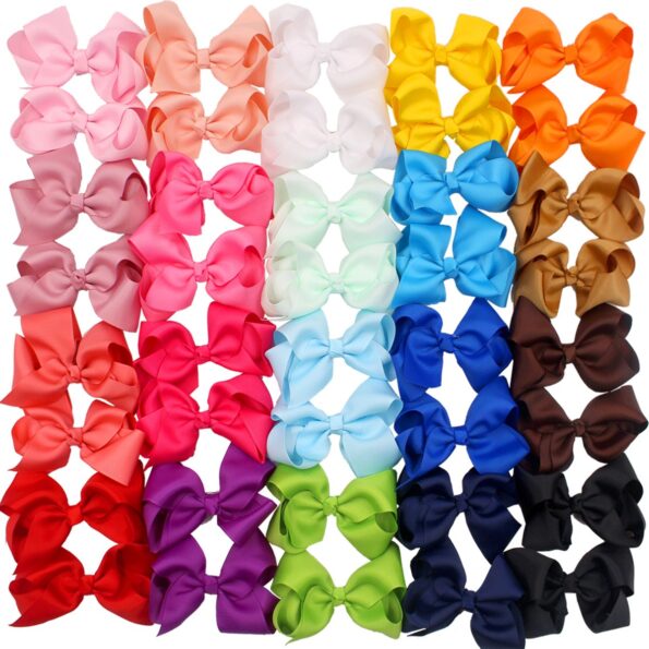 low price best quality    CÉLLOT 40 PCS 4.5 Inch Hair Bows for Girls Grosgrain Ribbon Boutique Hair Bow Alligator Clips Hair Accessories for Baby Girls Toddlers Kids in Pairs   in best baby specials