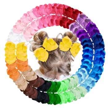 low price best quality    Oaoleer 40Pcs 4.5" Hair Bows Clips Grosgrain Ribbon, Alligator Clips, Barrettes Hair Accessories for Baby Girls Infants Toddlers Kids Teens Children (4.5 Inch, 20 Colors in Pairs)   in best baby specials