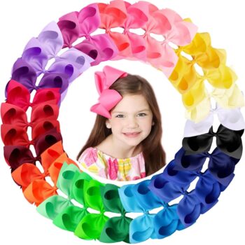 low price best quality    Oaoleer Hair Bows for Girls, 30 Colors 6 Inch Grosgrain Ribbon Hair Bows Clips Alligator Clips Barrettes Hair Accessories, Back to School, Party, Photography, Christmas, Travel   in best baby specials