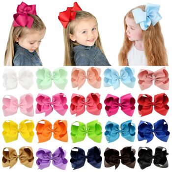 low price best quality    YHXX YLEN 20PCS Big 6 Inch Hair Bows for Girls Grosgrain Ribbon Toddler Hair Accessories with Alligator Clips for Toddlers Baby Girls Kids Teens   in best baby specials