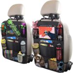 very helpful baby Travel Gear  Car Backseat Organizer with 10" Table Holder, 9 Storage Pockets Seat Back Protectors Kick Mats for Kids Toddlers, Travel Accessories, 2 Pack  -  baby Carriers & Accessories  in best baby specials