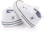 Unisex Baby Girls Boys Canvas High-top Shoes, Newborn Infant Anti-Slip