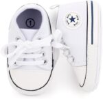 Unisex Baby Girls Boys Canvas High-top Shoes, Newborn Infant Anti-Slip
