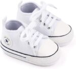 Unisex Baby Girls Boys Canvas High-top Shoes, Newborn Infant Anti-Slip