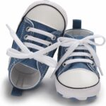 Unisex Baby Girls Boys Canvas High-top Shoes, Newborn Infant Anti-Slip