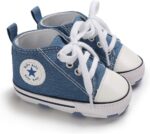 Unisex Baby Girls Boys Canvas High-top Shoes, Newborn Infant Anti-Slip
