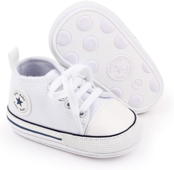Unisex Baby Girls Boys Canvas High-top Shoes, Newborn Infant Anti-Slip Soft Sole Frist Walking Breathable Sneakers best price baby shoes in best baby specials