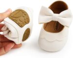 LAFEGEN Baby Girls Mary Jane Flats with Bownot Non Slip